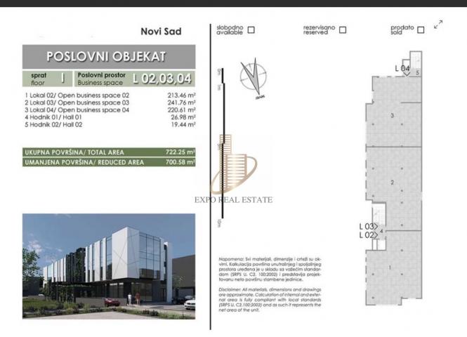 Za izdavanje poslovni prostor od 1400m2 - Veternik