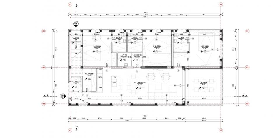 Malinska, luksuzni apartman s bazenom, 50m od mora! ID 585