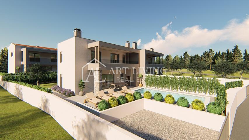 Istria, Poreč, surroundings - modern semi-detached villa with swimming pool only 600 m from the sea