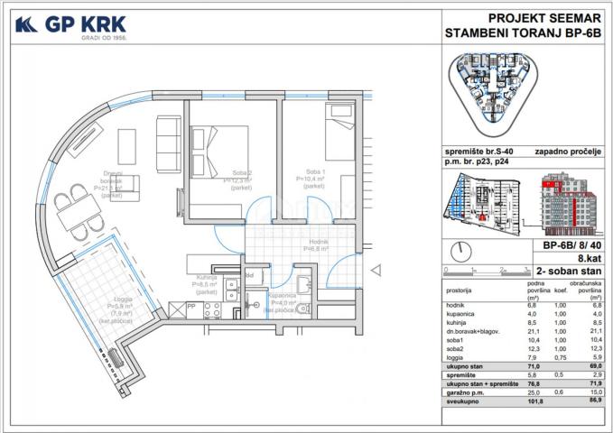 RIJEKA, MARTINKOVAC - Neubau mit Meerblick