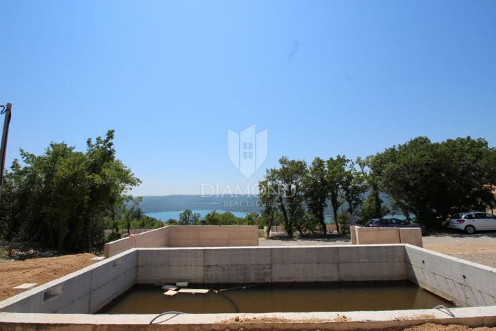 Labin, zwei renovierte Steinhäuser mit Swimmingpool, Meerblick