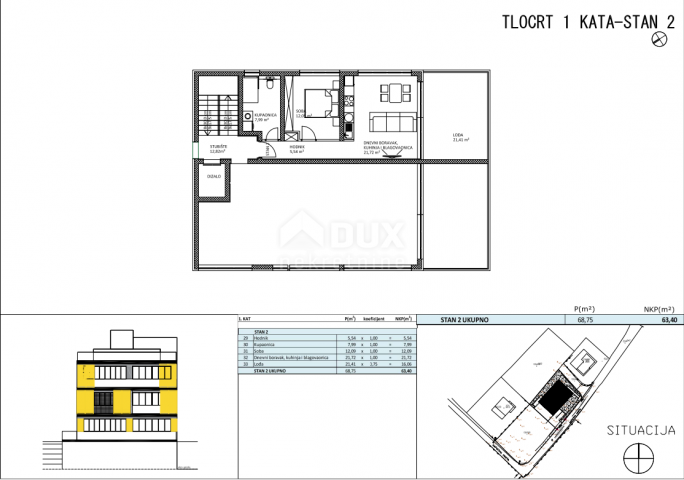 ZADAR, KOŽINO - Luxuriöse Wohnung in einem neuen Gebäude mit Meerblick S2