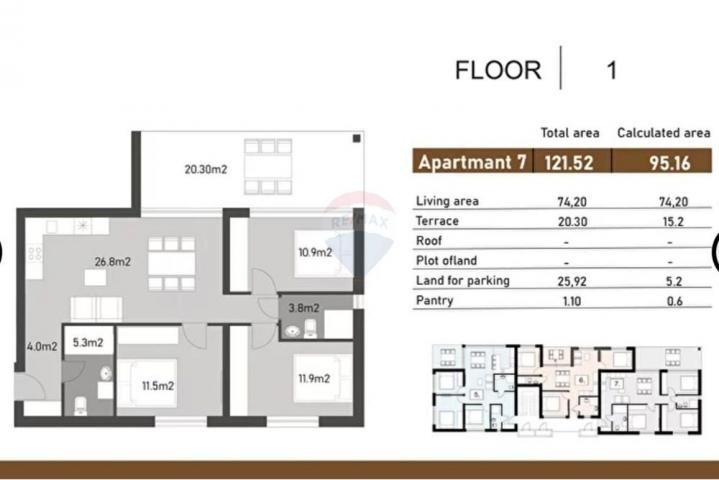 Flat Nin, 95,16m2