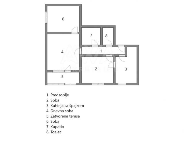 Prizemlje, Nova Selenča. Trosoban stan 68m2