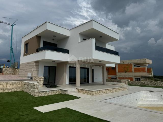 PAG ISLAND, NOVALJA house with pool and fantastic view under construction