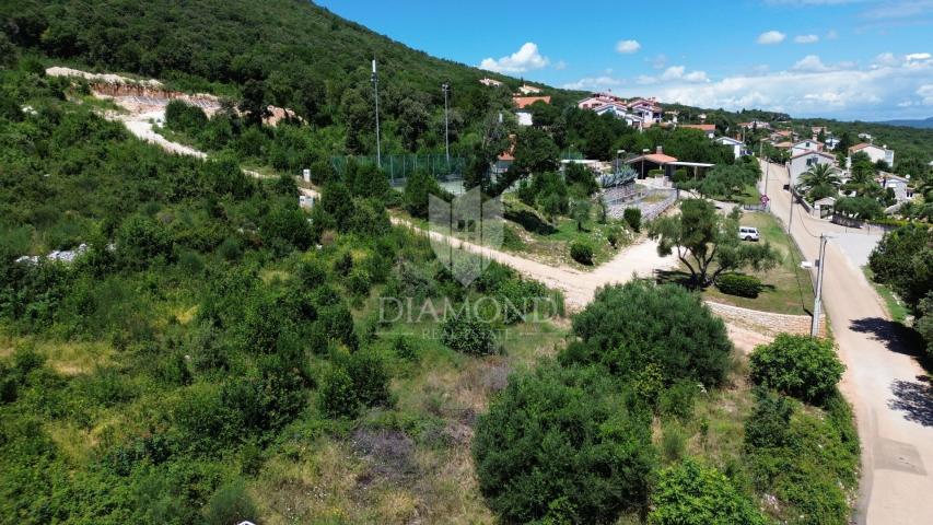 Labin, surroundings, building plot with sea view