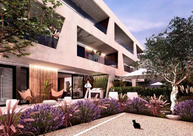 Umag, surroundings! New construction! Modern apartment on the ground floor with a large garden!