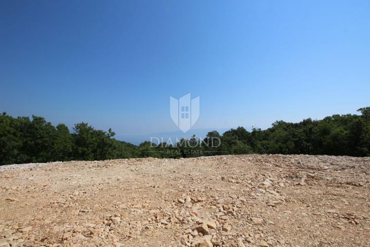 Labin, Rabac, building plot with sea view