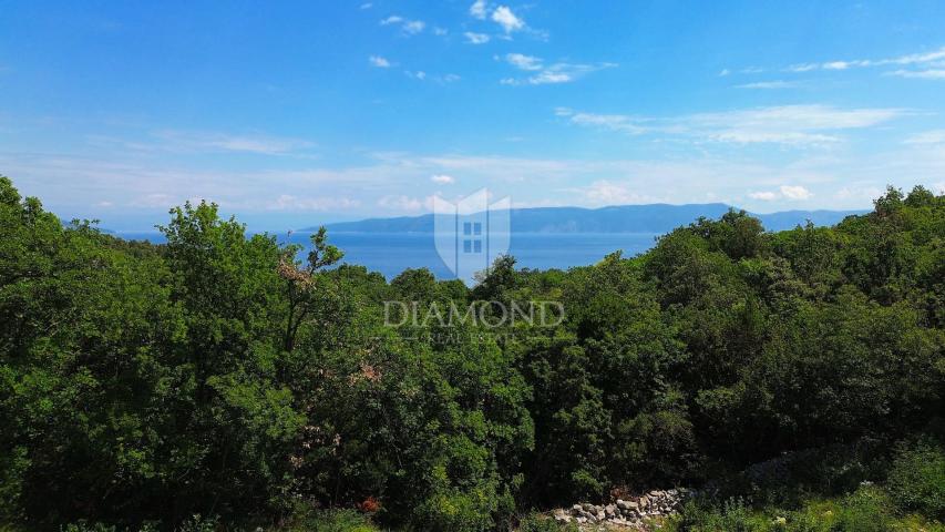 Labin, Rabac, building plot with sea view