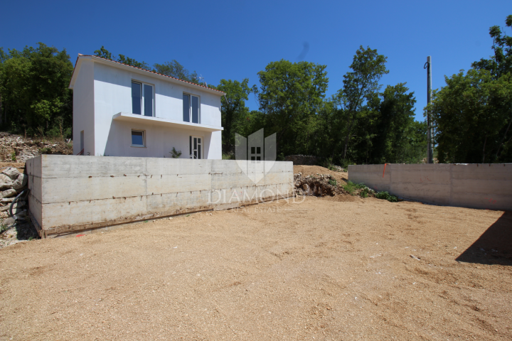 Labin, surroundings, stone house with sea view