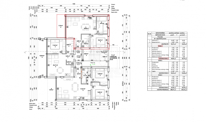 Žminj, two-room apartment on the ground floor of a new building