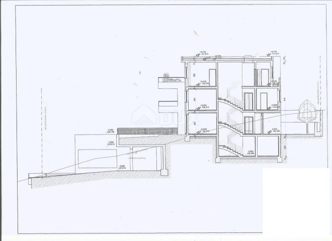 RIJEKA, COSTABELLA, BIVIO - građevinski teren 1100m2 S GRAĐEVNOM DOZVOLOM i s pogledom na more!!!