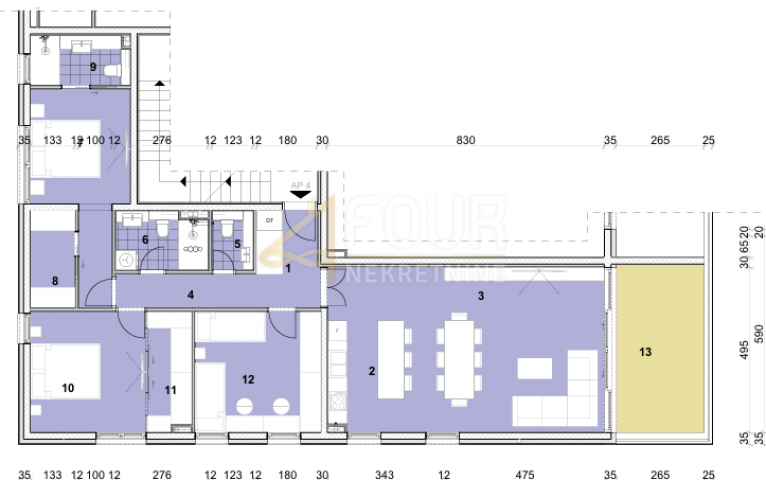 Wohnung Volosko, Opatija, 116,48m2