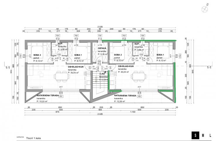 Baška, okolica, apartman od 60, 47m2 na prvom katu! ID 586