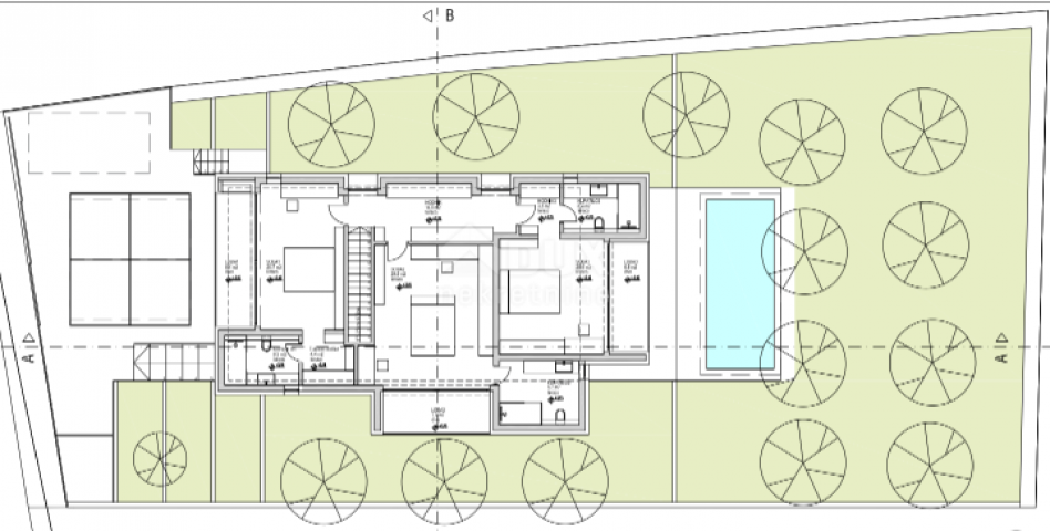 ISTRIA, PREMANTURA - Building plot with permission for a villa 500 meters from the sea with a view!