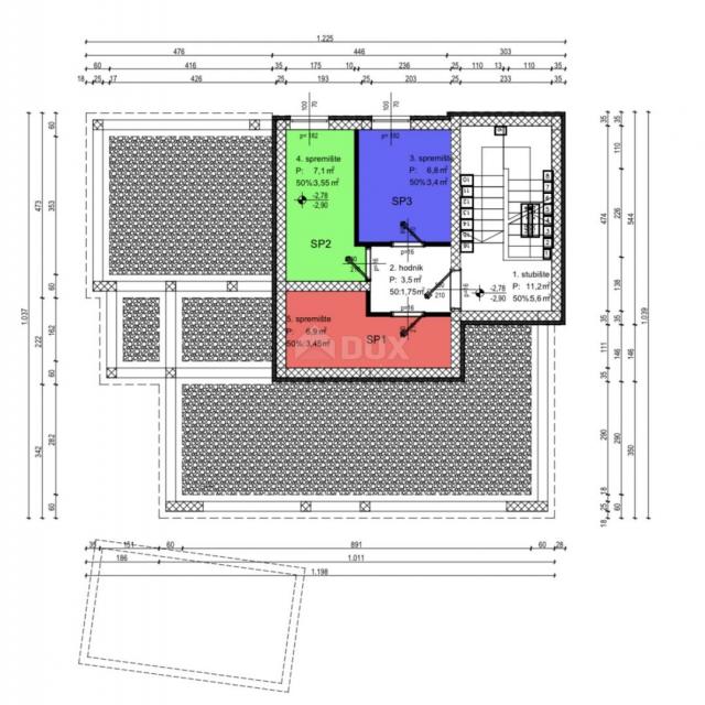 ZADAR, KOŽINO - Novogradnja na 90m od mora 