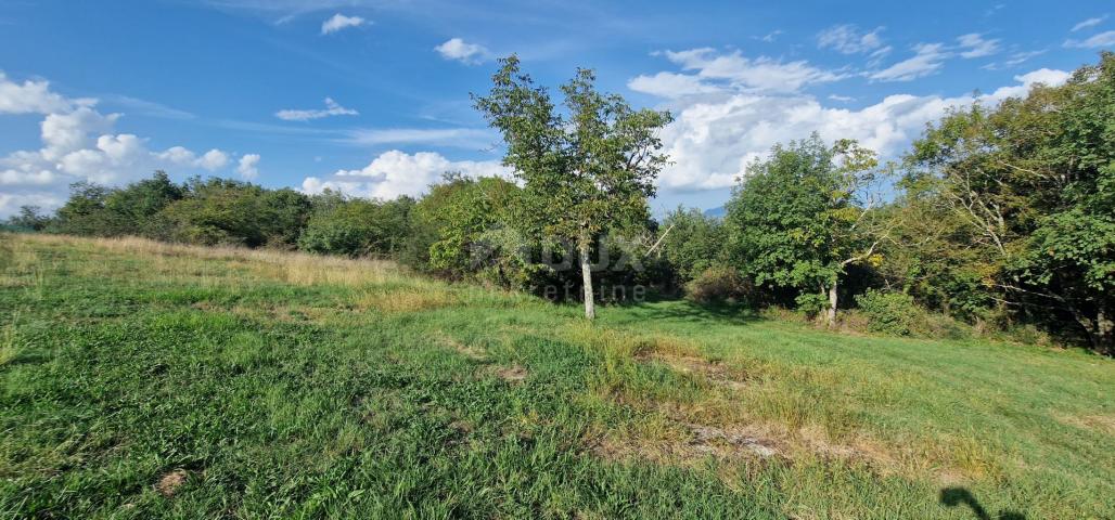 ISTRIA, PIĆAN - Beautiful complex of construction and agricultural land, view of Učka - complete pri