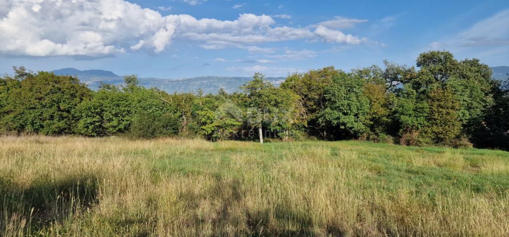 ISTRIA, PIĆAN - Beautiful complex of construction and agricultural land, view of Učka - complete pri