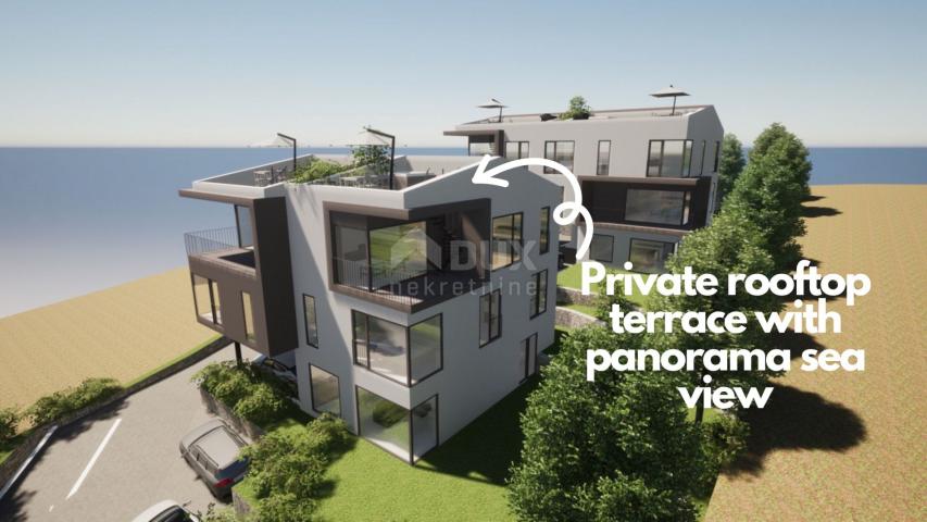 OPATIJA, PAVLOVAC - größere Wohnung 137m2, 3 Schlafzimmer, Dachterrasse, Neubau in der Nähe von Opat