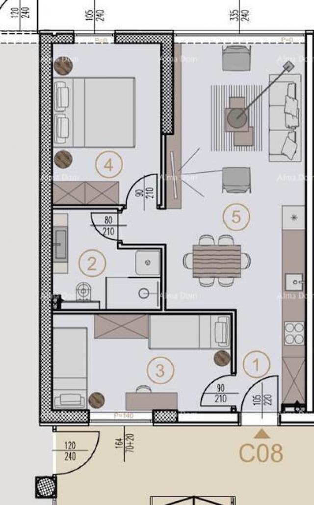 Wohnung Verkauf von Wohnungen in einem neuen Gewerbe- und Wohnprojekt, Poreč