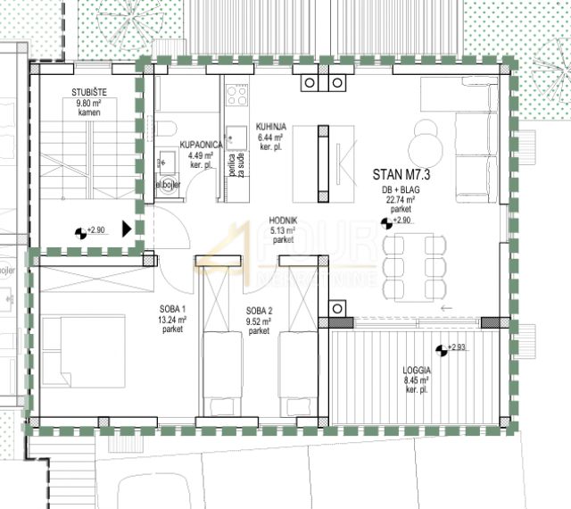 Wohnung Cres, 81,25m2