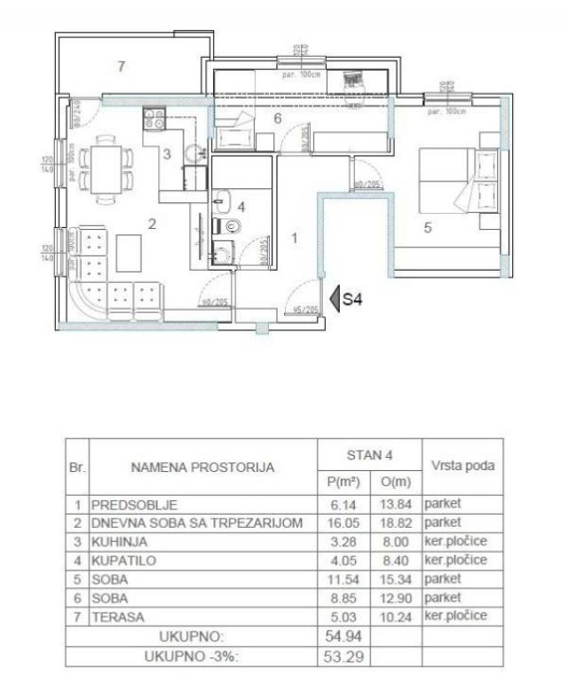 Nov dvoiposoban stan na Panteleju sa PDV-om ID#5268