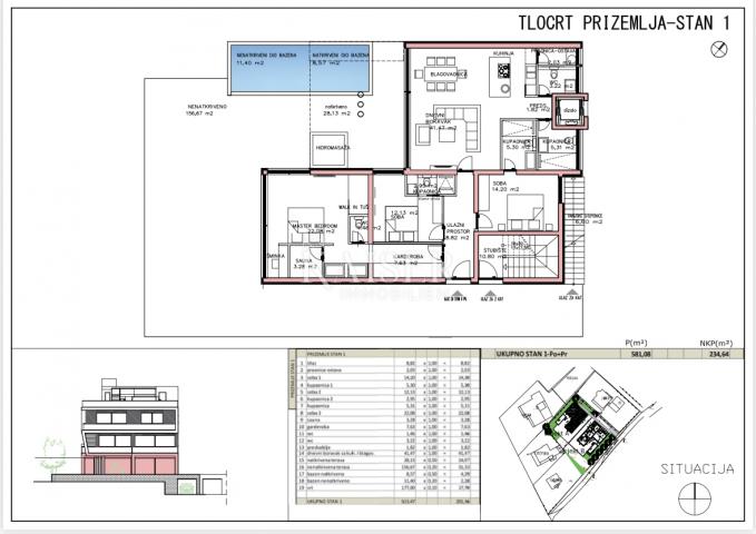 Wohnung Kožino, Zadar - Okolica, 234,64m2