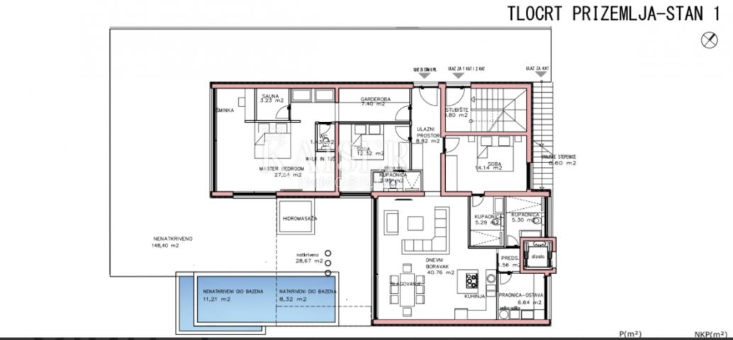 Wohnung Kožino, Zadar - Okolica, 228,97m2