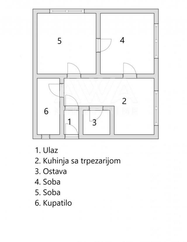 Centar Sombora. Visoko prizemlje 57m2