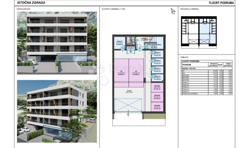 Wohnung Makarska, 51,63m2