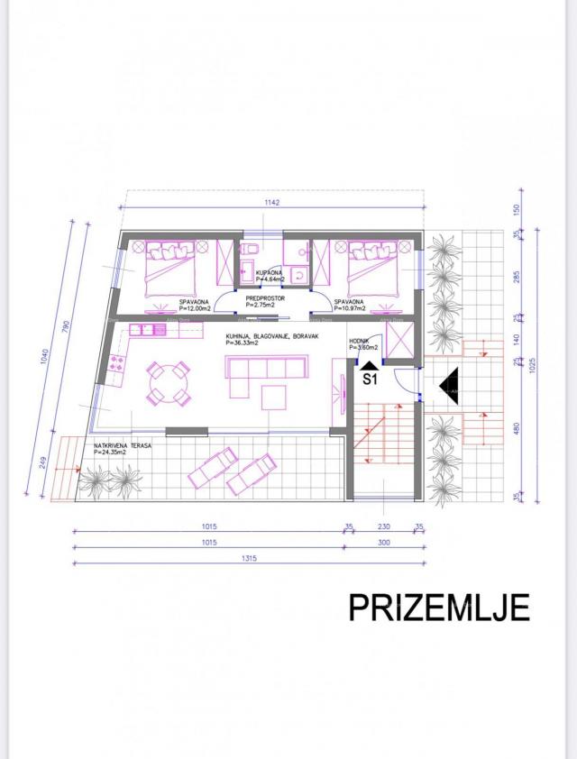 Građevinsko zemljište Mukalba Medulin, zemljište sa građevinskom dozvolom za gradnju stambenog objek