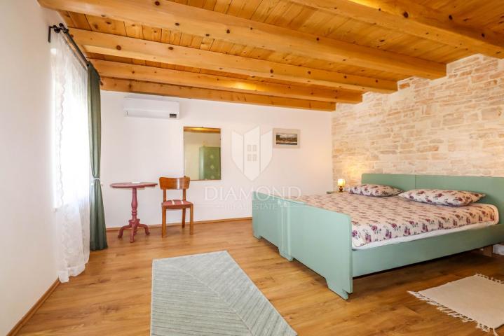 Rovinj, surroundings, stone house with a swimming pool and a spacious garden