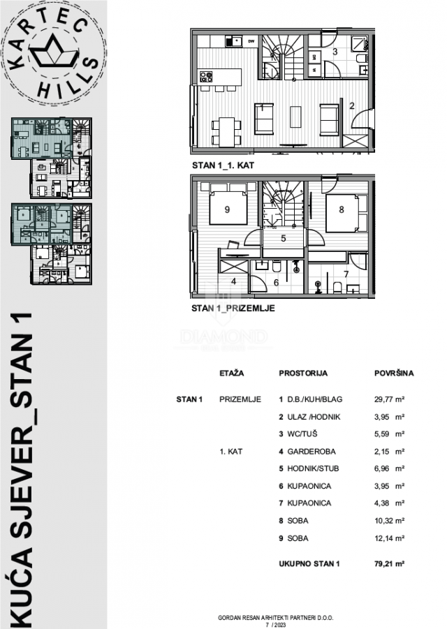 Wohnung Krk, 79,21m2