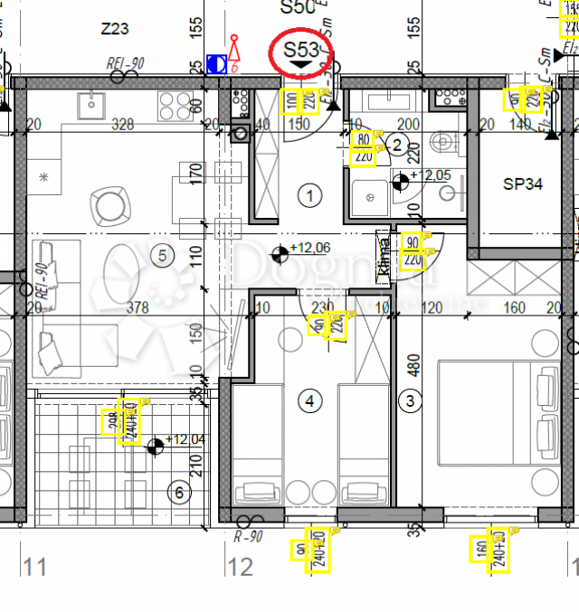 Wohnung Monvidal, Pula, 49,05m2