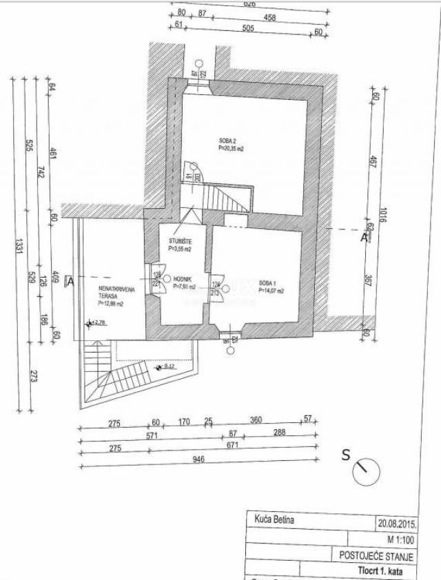 BETINA, MURTER - Rustikalna kamena kuća za renovaciju