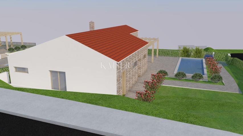 Istria, Motovun - Villa with a view of Motovun under construction and