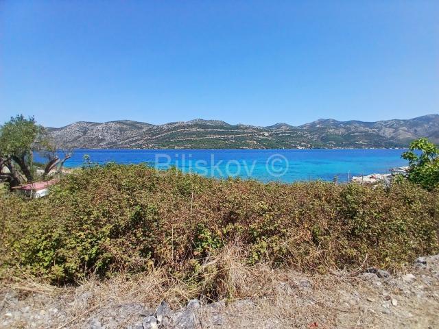 Korčula, prodaja zemljište s objektima, 1. red do mora