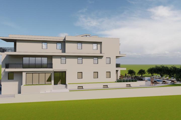 Istra, Umag, trosoban stan u prizemlju NKP 88, 20 m2, 400 m od mora 