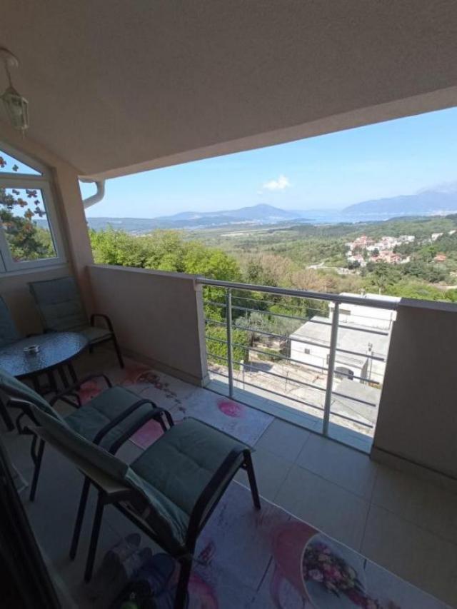 Three-bedroom apartment 101 m2 with a view of the Tivat Bay, Luštica and part of Herceg Novi