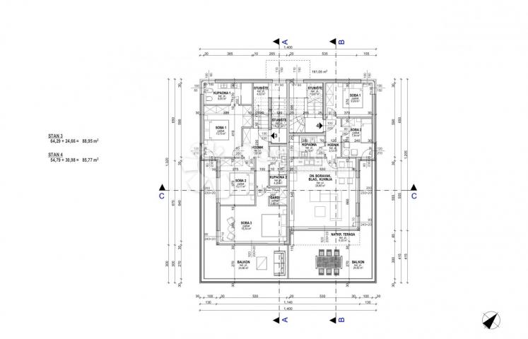 Apartment Krk, 140,12m2