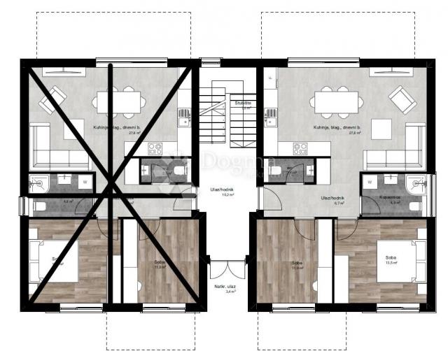 Poreč, Wohnung im Erdgeschoss mit Garten in der Nähe von Poreč