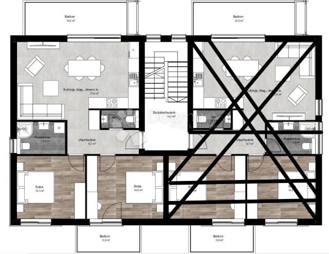 Apartment with an open view to the west