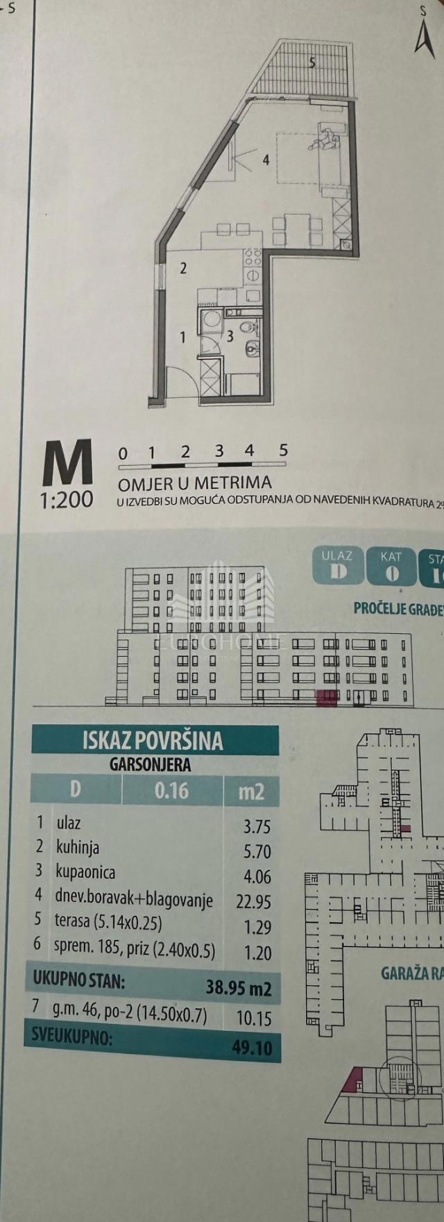 Otok, 49. 10, Garsonijera + Garaža