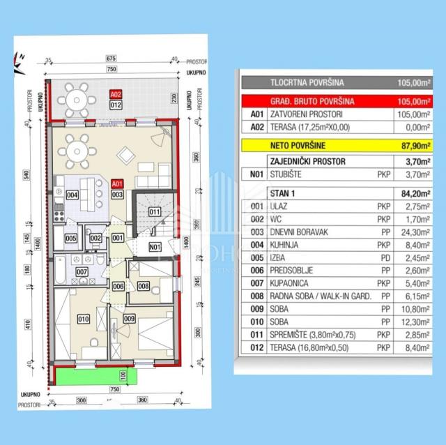 Wohnung Domaslovec, Samobor - Okolica, 106,40m2