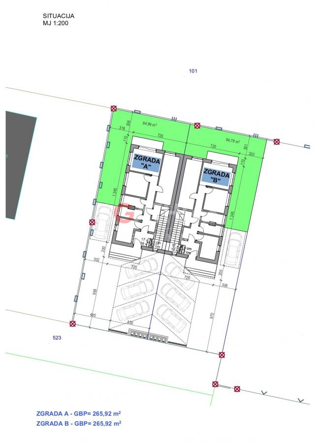 Zagreb, Resnik, zemljište 1. 264 m2 s projektom