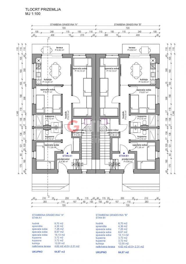 Zagreb, Resnik, zemljište 1. 264 m2 s projektom