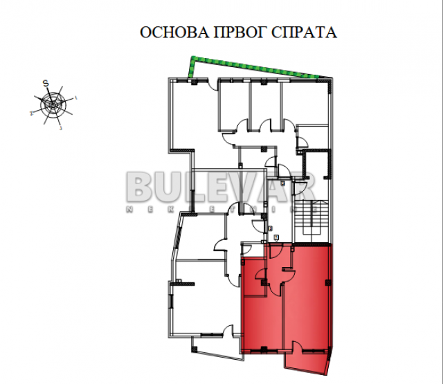 Novogradnja na Crvenom pevcu, 1. 5, 49 m2, povrat PDV-a