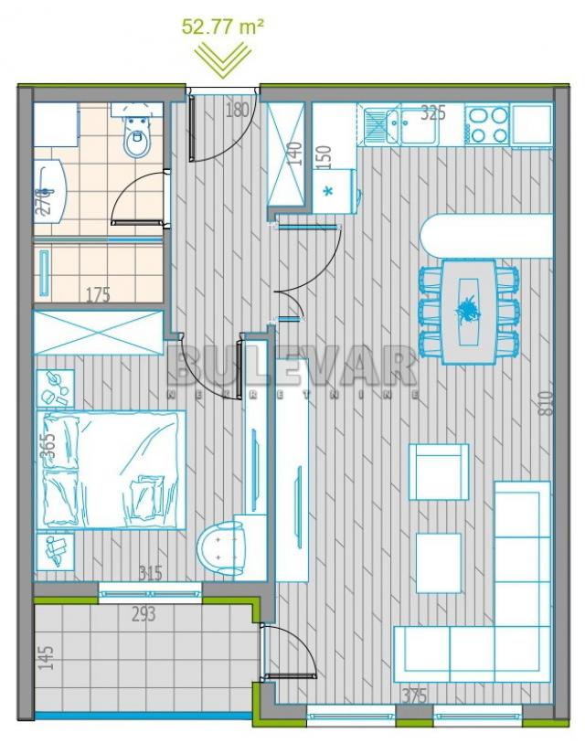 NOVOGRADNJA, CENTAR, DVOSOBAN, PDV, PARKING