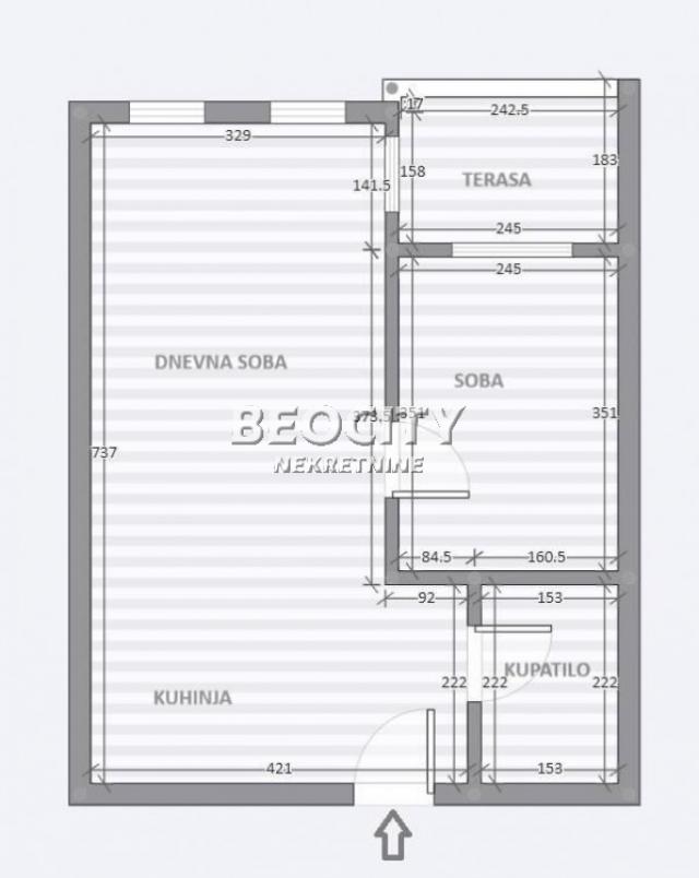 Palilula, Karaburma, Milorada Dimitrijevića, 2. 0, 42m2, 128000EUR