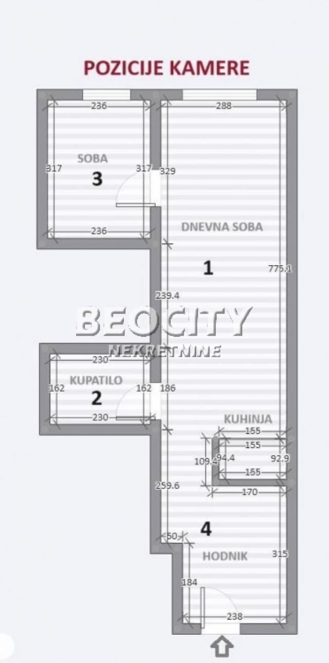 Zemun, Novi grad, Krajiška, 2. 0, 45m2, 72000EUR